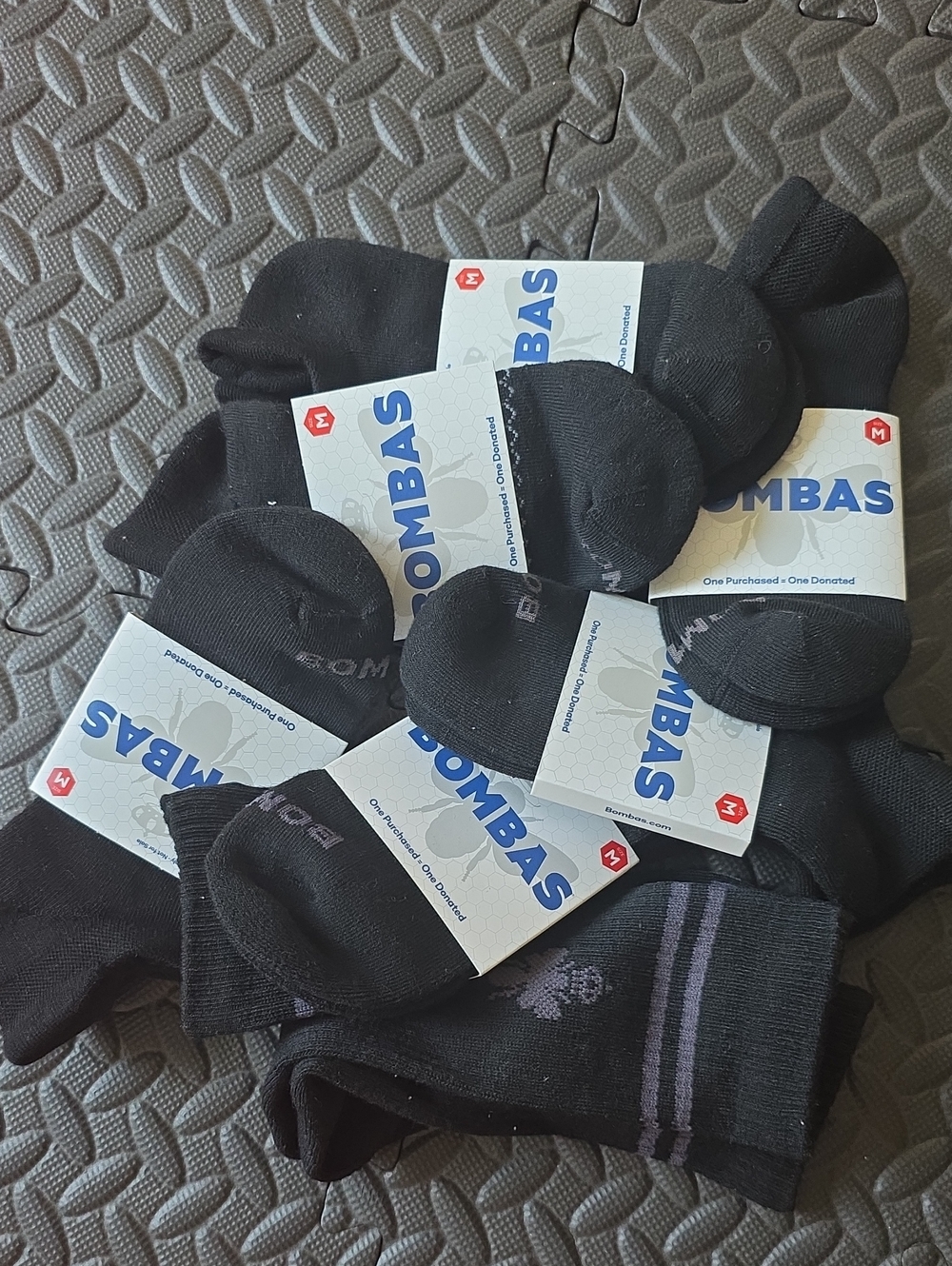 Bombas Black Low-Cut Athletic No-Show Socks - Pack